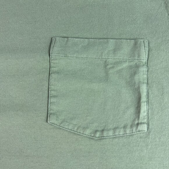 Uniqlo Shirt Men's Large Green Faded Pocket Short Sleeve Tee - Picture 2 of 10